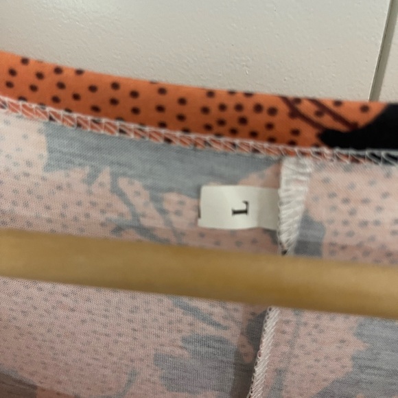 Black burnt orange colored dress size large - Picture 3 of 3